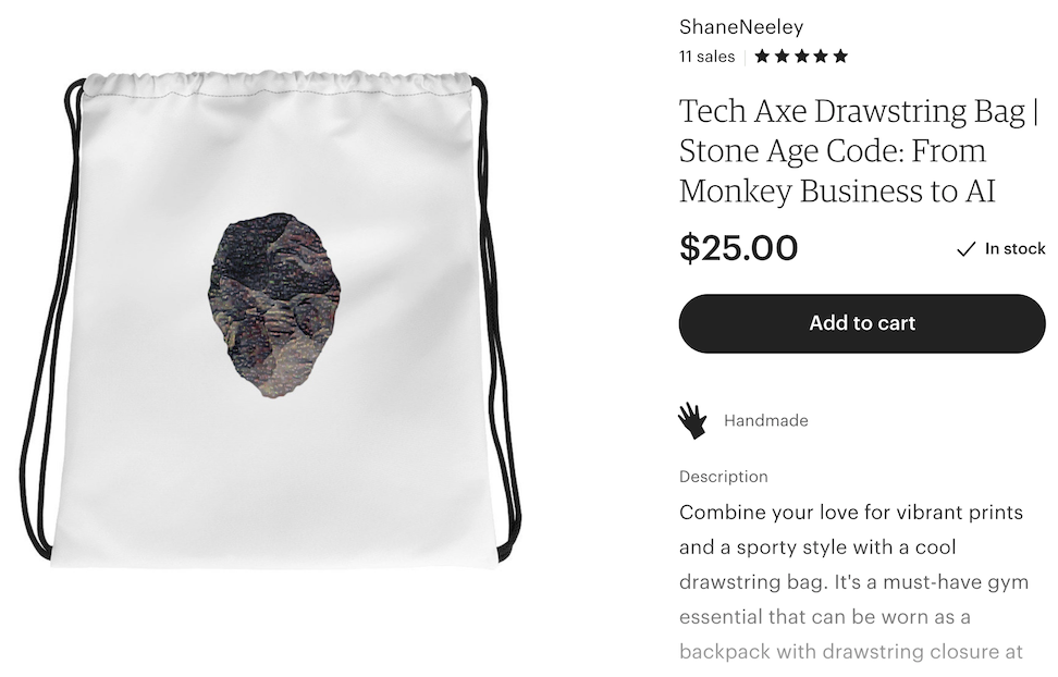 Tech Axe Drawstring Gym Bag